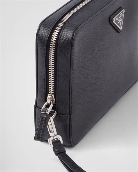 prada clutch men's|prada leather bag.